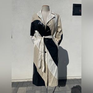 & other stories multicolor coat faux patent leather size 4